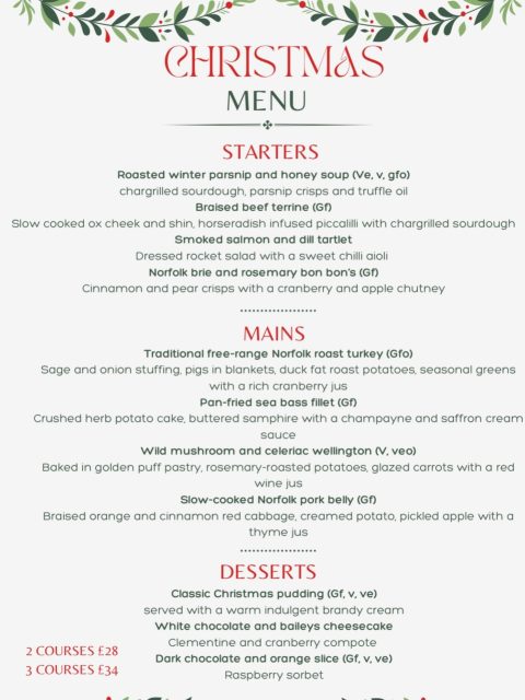 It's that time of year again to be thinking about christmas.....Introducing our festive menu starting Friday the 27th November 🎄Available by pre-order only...
⭐️ 2 courses £28
⭐️ 3 courses £34Any large party please contact us to enquire.
Private hire available 🎉Opening hours
Monday, Tues, Friday and Saturday 10am-10pm
Sunday 10am-7pmLooking forward to seeing you all over the christmas period 🎅🏼#christmasmenu #letsparty #roastturkey #mulledwine